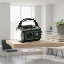 Advanced 12000mAh Solar Emergency Radio: FM/AM/NOAA with Flashlight  Compass