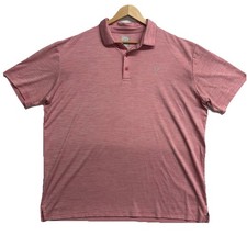 Callaway Men s Polo Shirt XL Opti Dri Short Sleeve Pink White Striped