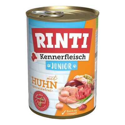 Rinti Kennerfleisch Junior Huhn 48x400g Nassfutter Sparpack 19,2kg