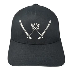 The Classics Yupoong Snapback Trucker Hat Black One Size Adjustable Mesh Back