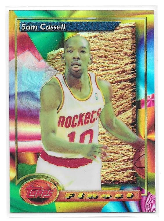SAM CASSELL ROOKIE REFRACTOR SP 1993-94 TOPPS FINEST 169 HOUSTON ROCKETS
