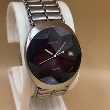 JOWISSA Swiss Made Herrenuhr Edelstahl Facettenglas Datum Batterie neu