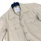 Vintage 70s Vietnam Era USMC Marine Shop Button Down Shirt Wool Uniform Mens L