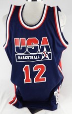 1992 Mens Team USA Basketball John Stockton #12 Navy Jersey Mitchell Ness 52 8