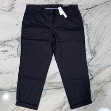 Talbots Relaxed Chino Ankle Pants Women's 12P Petite Black New with Tags