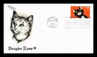 BRIGHT EYES CAT FIRST DAY COVER USA 32 CACHET PORTRAIT BOSTON MA