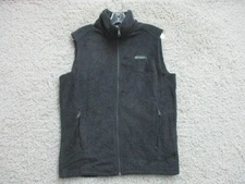 Columbia Vest Sweater Small Adult Black Full Zip Pockets Fleece Sleeveless Women