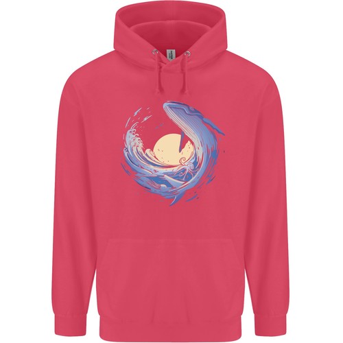 Ocean Whale & Octopus Childrens Kids Hoodie - Picture 13 of 39