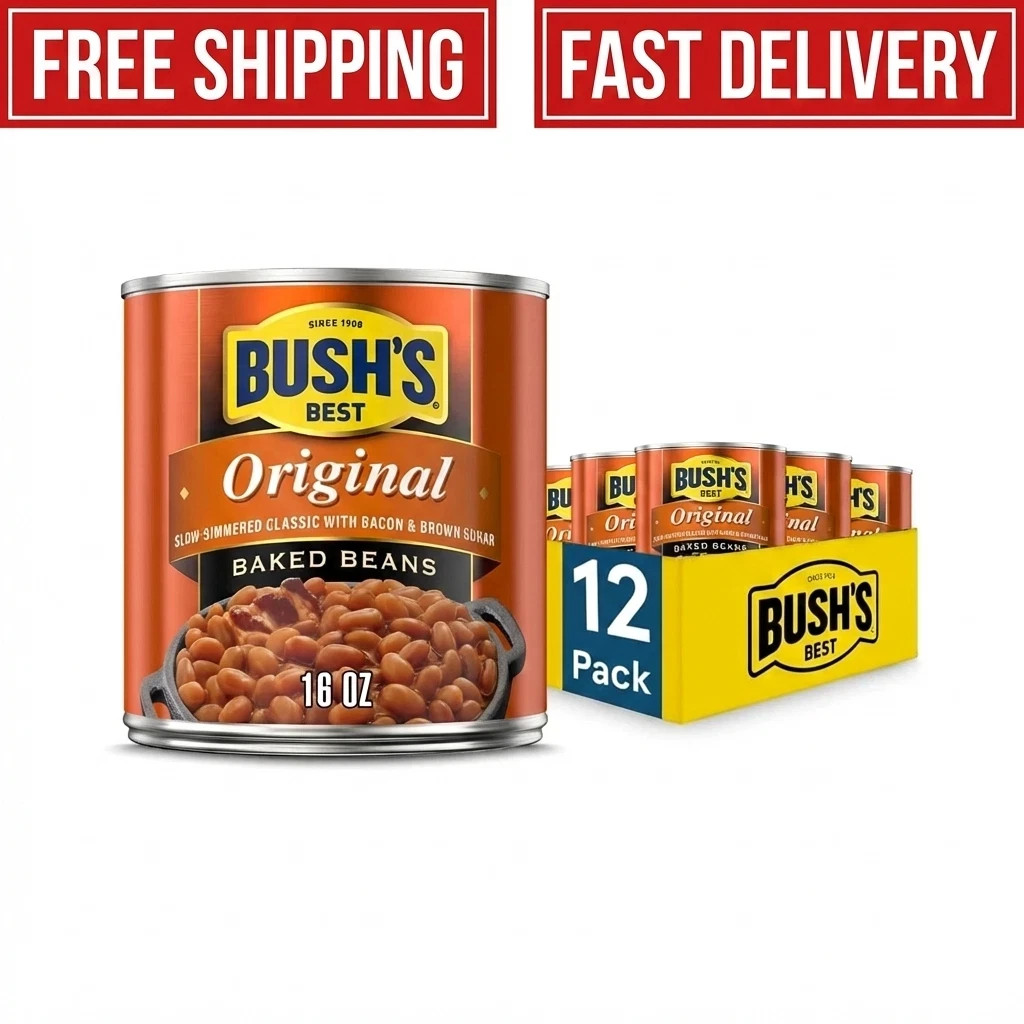 Bush's Best 16 oz Original Baked Beans (Pack of 12)