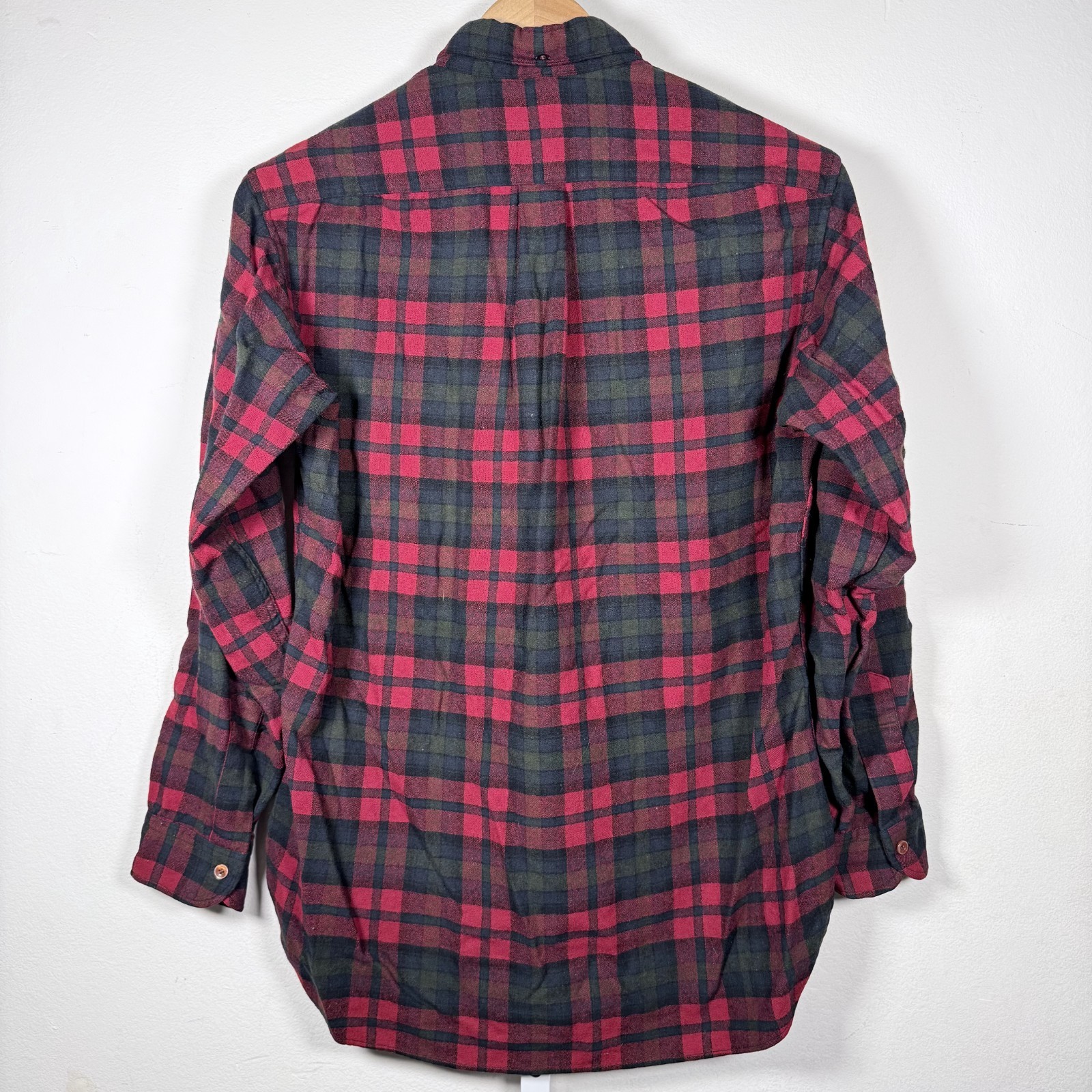 VTG Pendleton Button-Down Shirt Red Green Plaid P… - image 8
