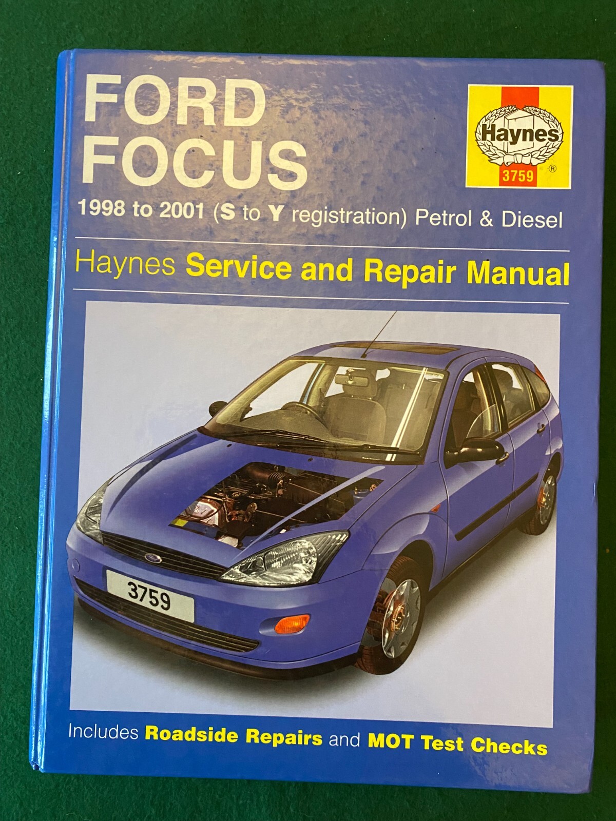 FORD FOCUS 1998 - 2001 PETROL & DIESEL 3759 HAYNES OWNERS WORKSHOP MANUAL