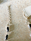 VINTAGE BLACK & SILVER 15" WITH 2" EXTENDER LINKED NECKLACE — photo 4