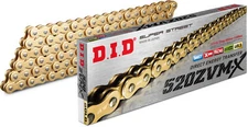 D.I.D 2001-2002 WR426F Yamaha SUPER STREET 520ZVMX-120 X-RING CHAIN GOLD 520ZVMX