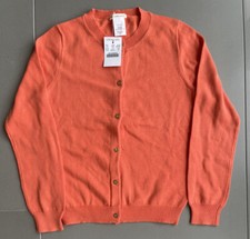 NWT JCrew Girls Orange Cotton Cardigan Size 10 Years