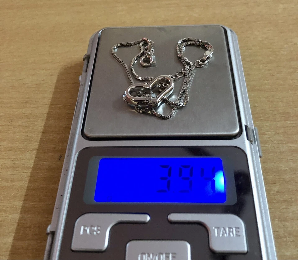 Bracciale in argento sterling 925 HEART LOVE gioiello, catena scorrevole 3,94... - Immagine 4 di 4