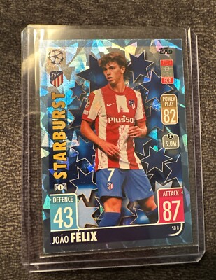 2021-22 Topps UEFA Match Attax Extra JOAO FELIX Blue Crystal Foil #SB8 Card