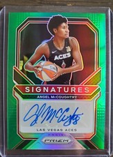 2021 Panini Prizm Wnba Angel McCoughtry Green Signatures Auto SP Las Vegas Aces