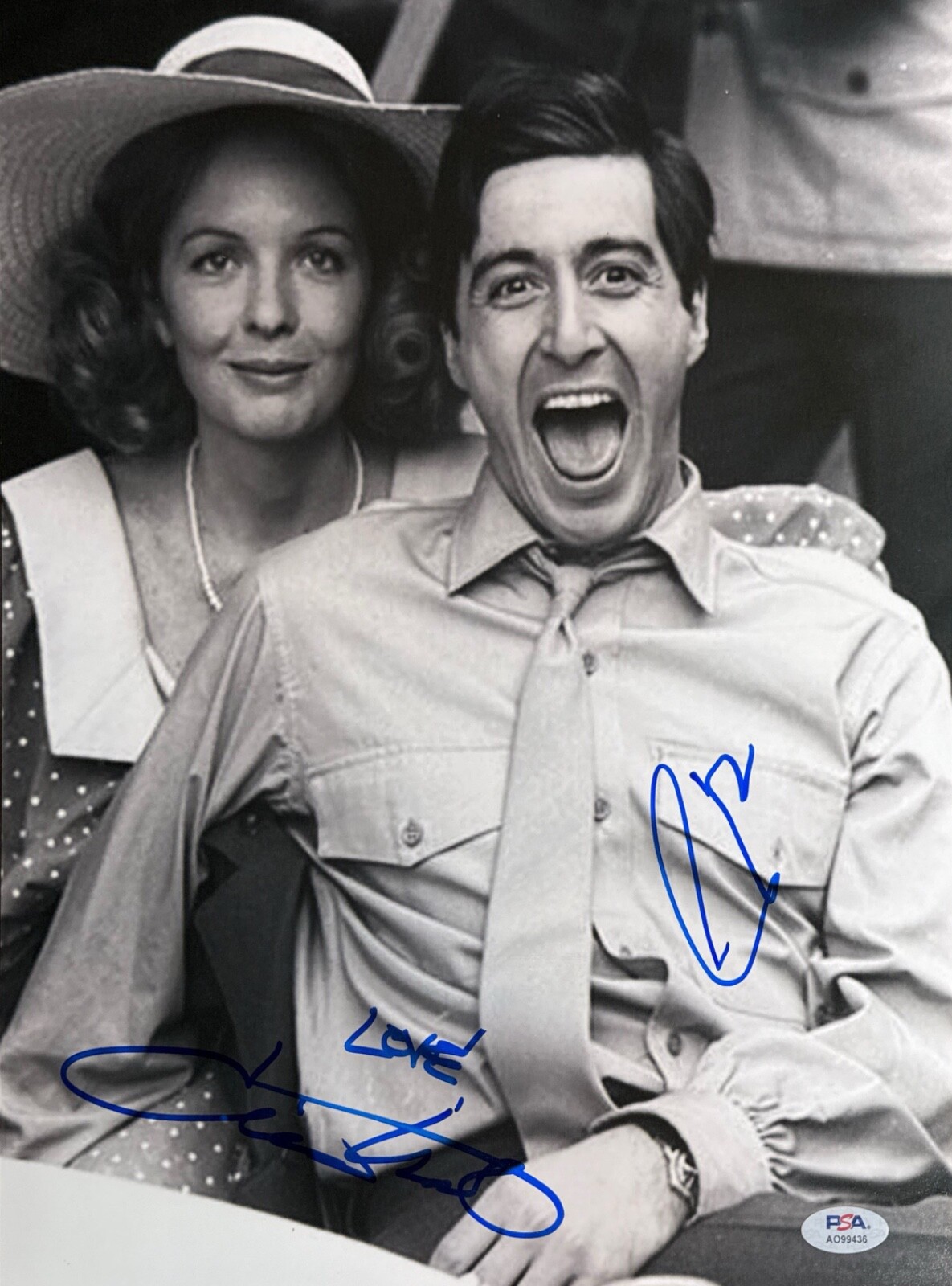 Al Pacino Autographed Signed & Diane Keaton 11x14 The Godfather Photo PSA AO99436 