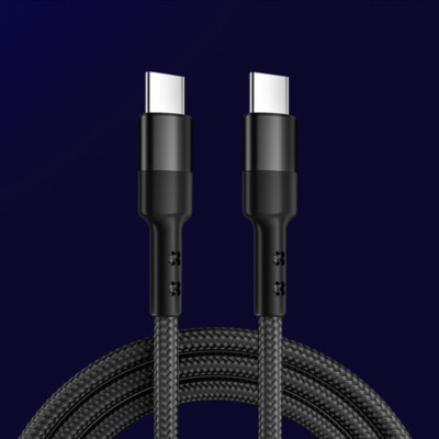 USB C To USB C Fast Charger PD 60W Dual Type C Charging Data Sync USB Cable US