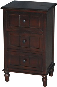 Walnut Brown 3 Drawer Wooden Nightstand Bedside Table End Side Storage Furniture Ebay