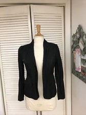 Chico's Small Chico's Sz 0 Black Long Sleeve Lightweight Open Lined Blazer, EUC 