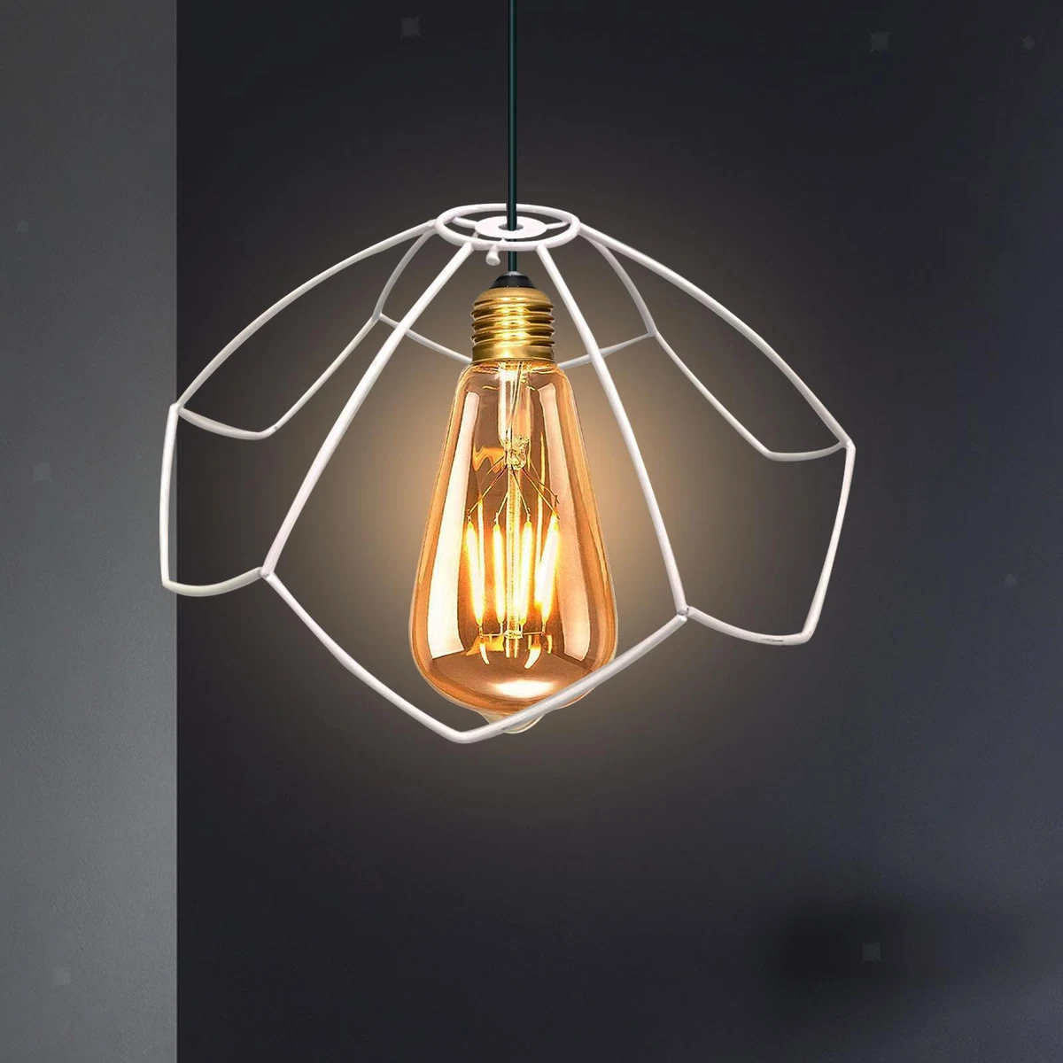 Industrial cage store lamp shade