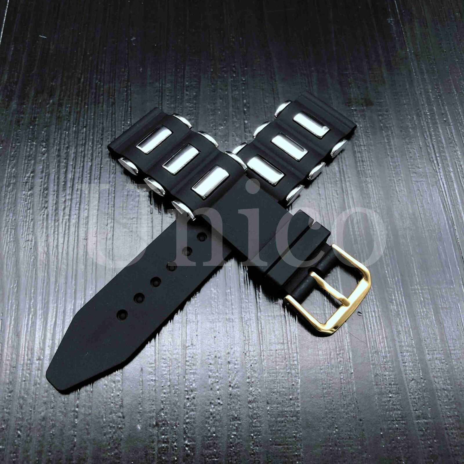 2026 MM Soft Rubber Black Sport Diver Watch Band Strap Fits For