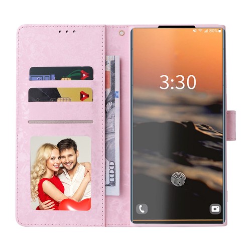 For Samsung S25 S24 S23 S22 S21 Flower Pattern Holder Wallet Flip Kickstand Case - Picture 41 of 57