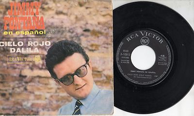JIMMY FONTANA auf SPANISCH Scheibe 45 MADE in SPAIN Cielo rouge + Dalila 1968 