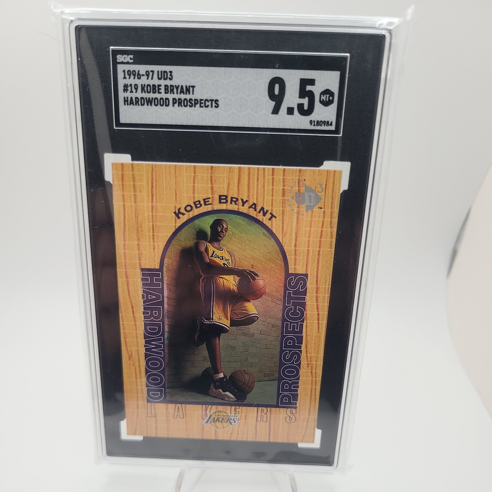 KOBE BRYANT 1996 UPPER DECK UD3 #19 HARDWOOD PROSPECTS HOLO ROOKIE RC BGS 9.5