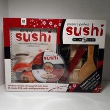 Simply Perfect Sushi Preparation Kit Complete with Recipe Book DVD Bamboo Tools 