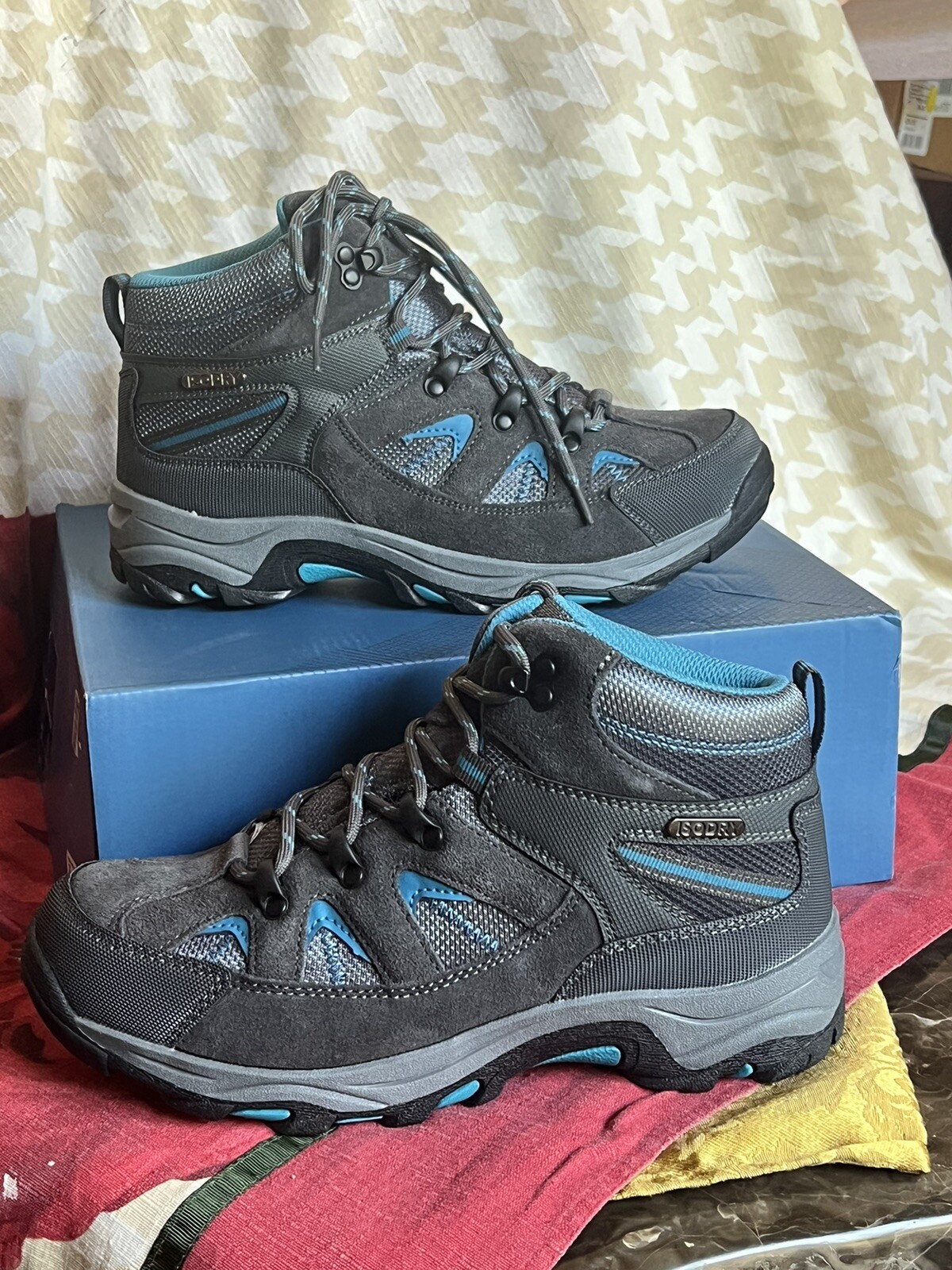 Mountain Warehouse Womens Rapid Hiking Boots/ Teal/ Waterproof /Lace Up/US9/$90 image 3