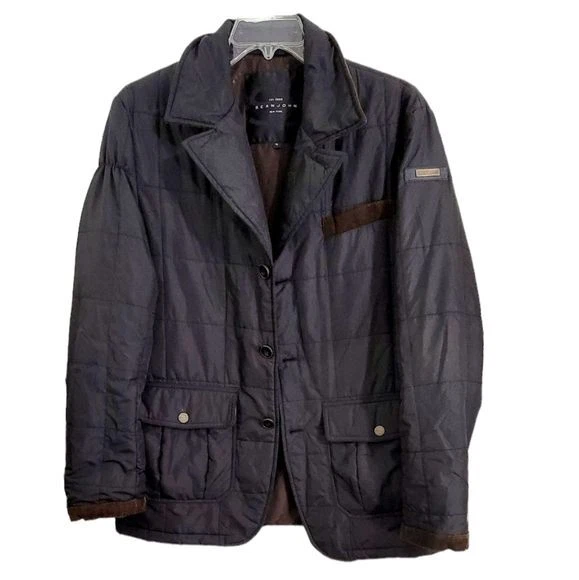 Sean John New York Quilted Puffer Button Front Corduroy Trim Jacket XL |  eBay