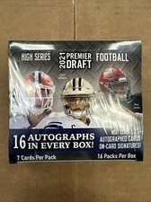 2021 Sage Football Premier Draft High Series Factory Sealed Hobby Box 16 AUTOS B