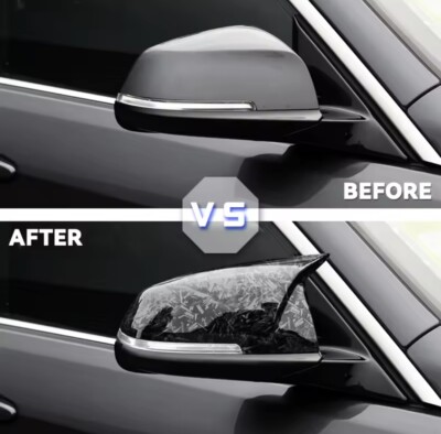Forged Carbon Look Mirror Caps Covers For BMW F20 F30 F31 F34 F36 E84 2014-2019
