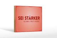 Holzschild Spruch 20X30 Cm Sei StäRker Als Deine Ausrede Rotes Deko Schild
