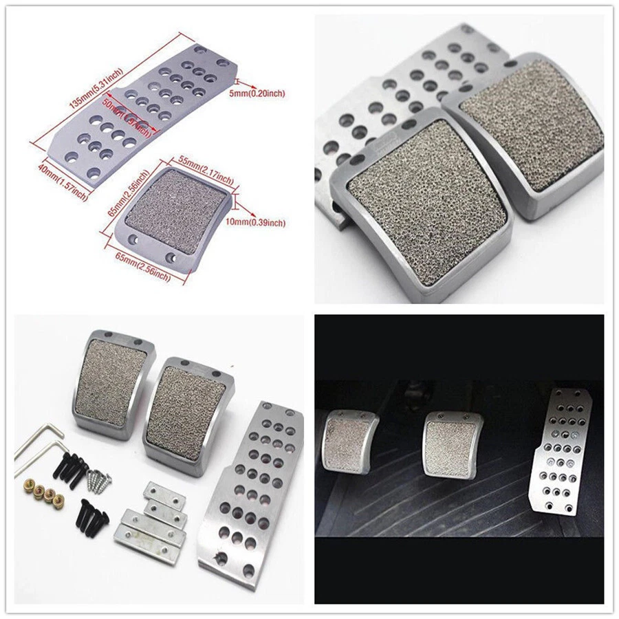 Pedales antideslizantes de coche 3 piezas para Honda Accord S2000 Civic Del Sol RSX NSX Mugen JDM Foto 2 de 4