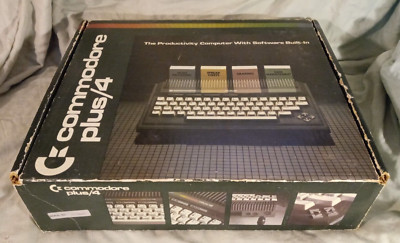 Commodore Plus/4 64K Computer in Box + Manuals, Power Supply, TV Adapter Works!!