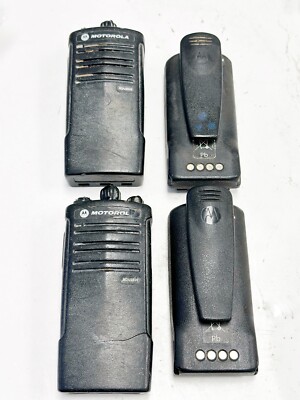 LOT OF 2x WORKING READ* Motorola RDU2020 UHF 2CH Two Way Radio RU2020BKF2AA