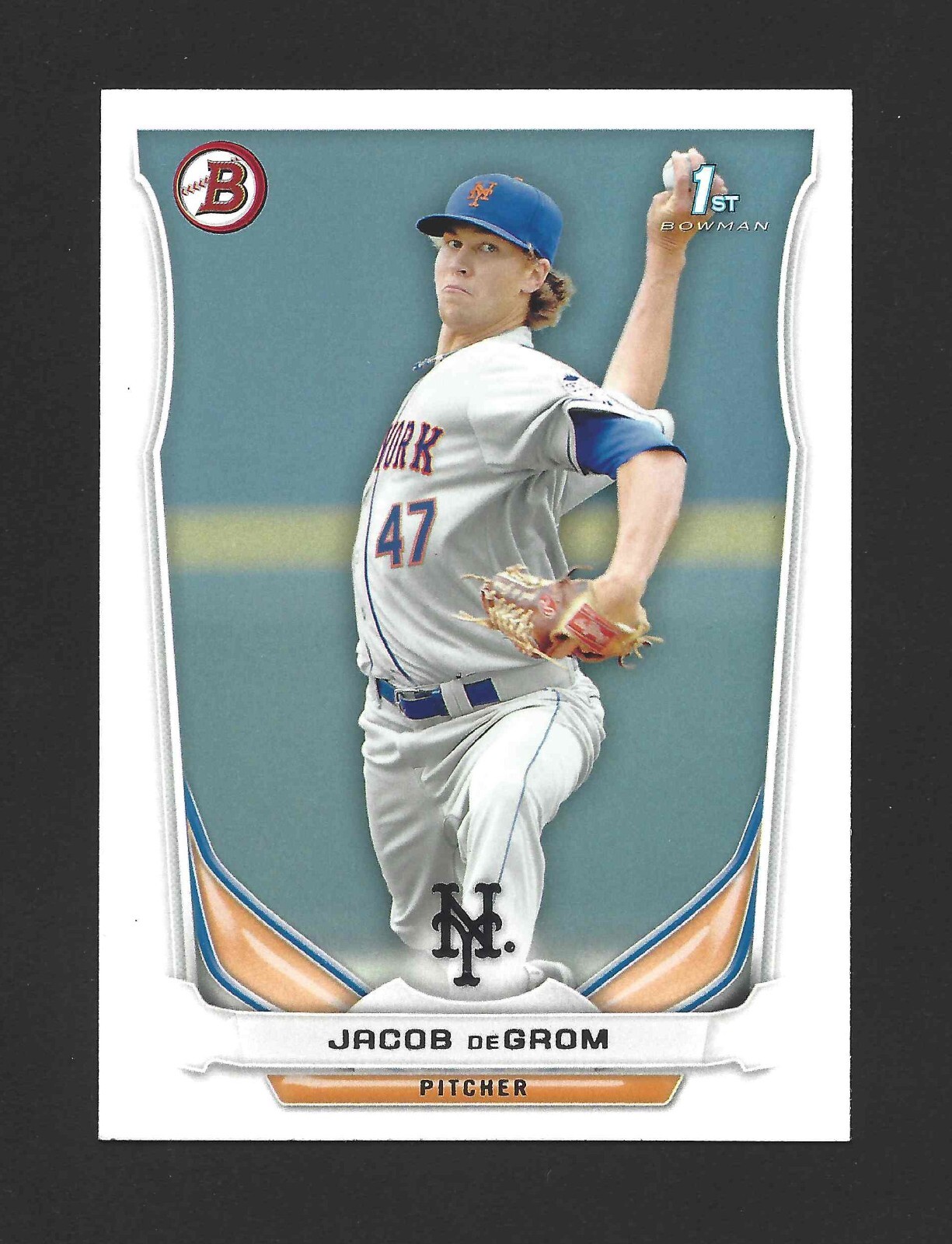 2014 Bowman Prospects #BP73 JACOB DeGROM Raw - New York Mets - 1st Bowman