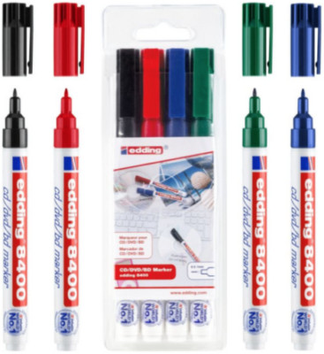 Edding 8400 CD/DVD/BD Marker Rundspitze 0,5-1mm  alle Farben einzeln oder im Set
