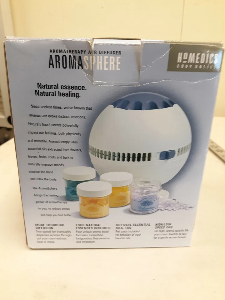 New Homedics Body Basics AromaSphere Aromatherapy Air Diffuser Aroma Sphere - Image 2 of 4