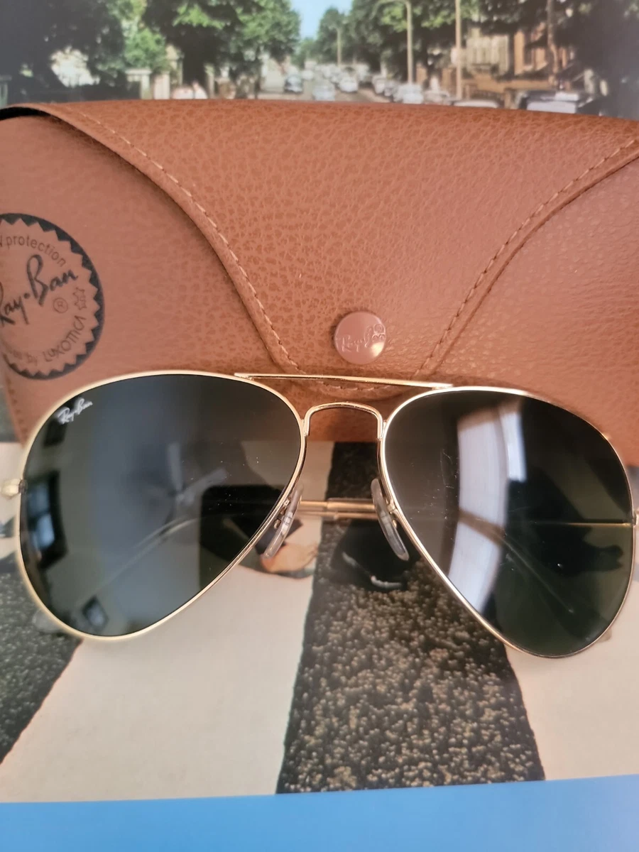 Ray ban best sale aviator green gold