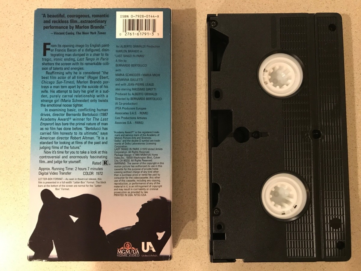 Last Tango in Paris (VHS, 1990, Letterbox) Marlon Brando, Maria