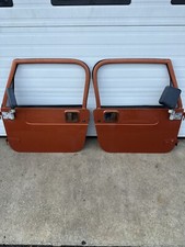 Jeep Wrangler Tj 97-06 Oem Driver Passenger Orange Full Hard Doors Pair W Key