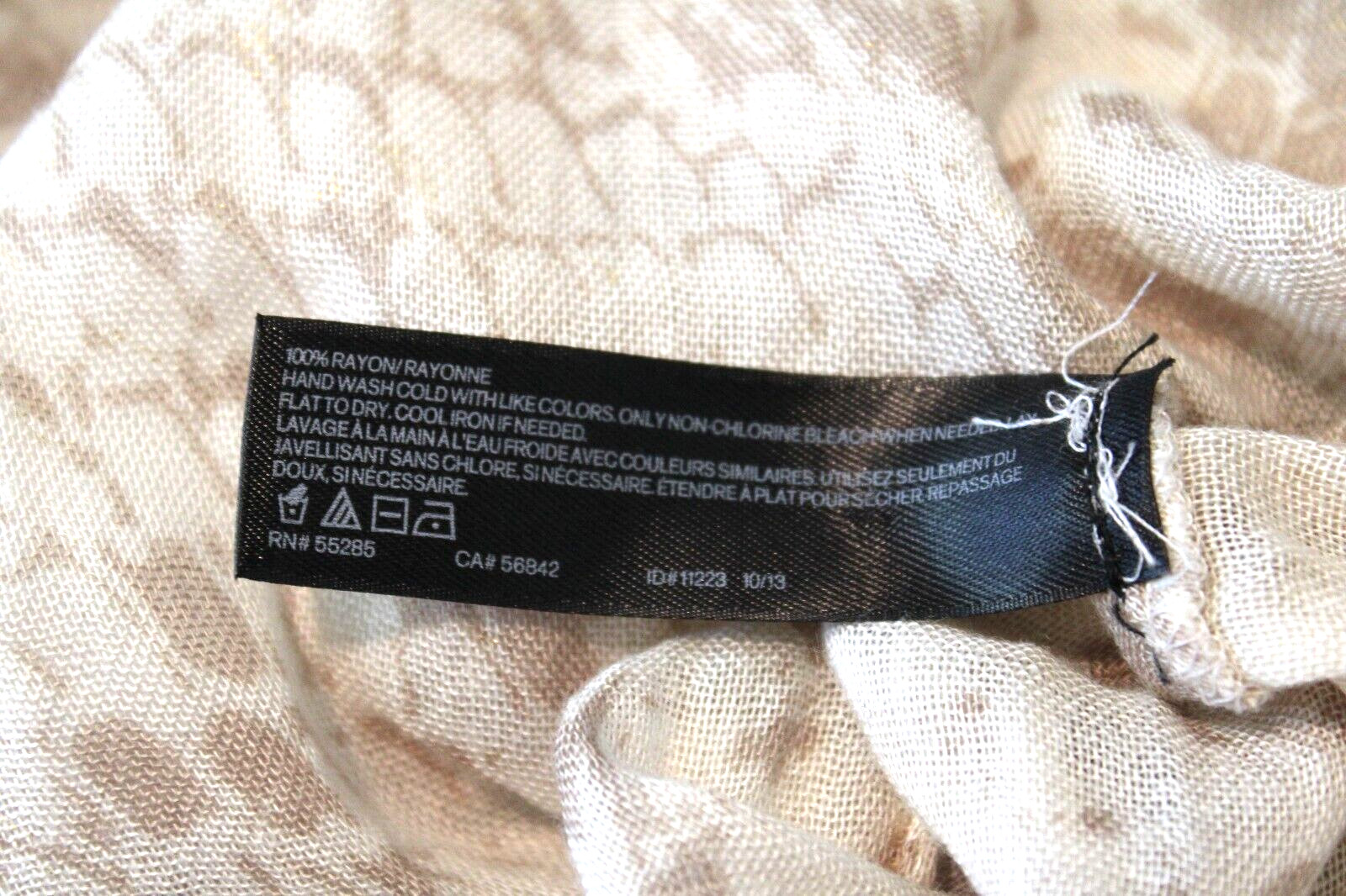 EXPRESS Lightweight Infinity Scarf Brown Cream Ta… - image 11