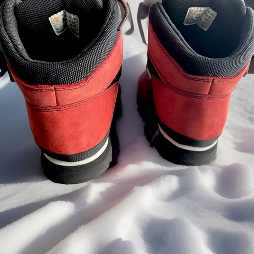 TIMBERLAND FIELD HIKER BOOTS WATERPROOF LEATHER BRICK-RED/BLACK KIDS SIZE 6.5Y❄️ - Picture 5 of 9