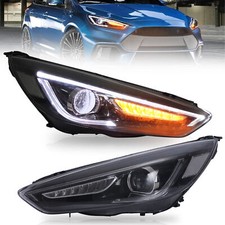 Vland For 2015-2018 Ford Focus Led Bi Beam Headlights Wsequential Front Lights.