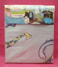 Truly Scrumptious Dinosaur Tracks Fitted Crib Sheet 100 Cotton Dinosaur Art