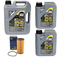 MotoröL Set Top Tec 4100 5W-40 Liqui Moly 7 Liter + ÖLfilter FüR Renault Laguna